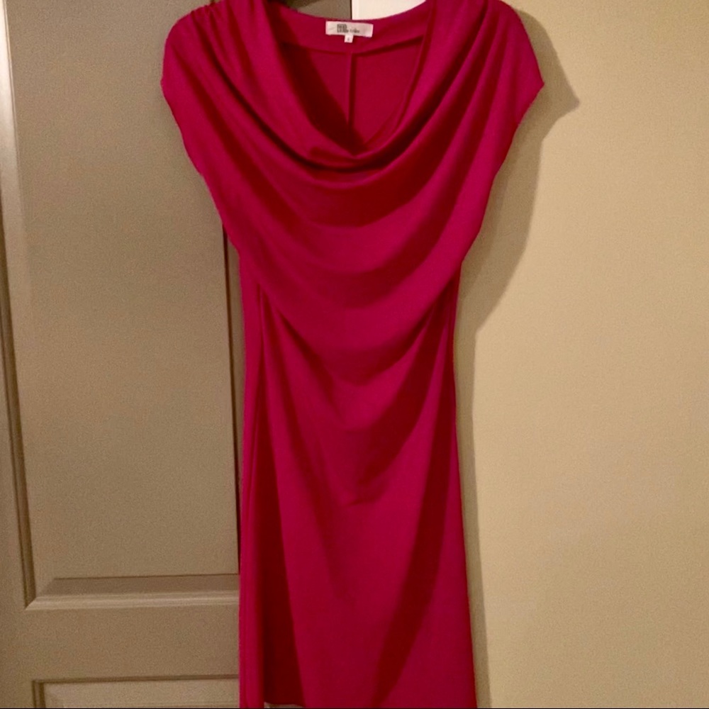 My Tribe Pink Cowl Neck Dress S